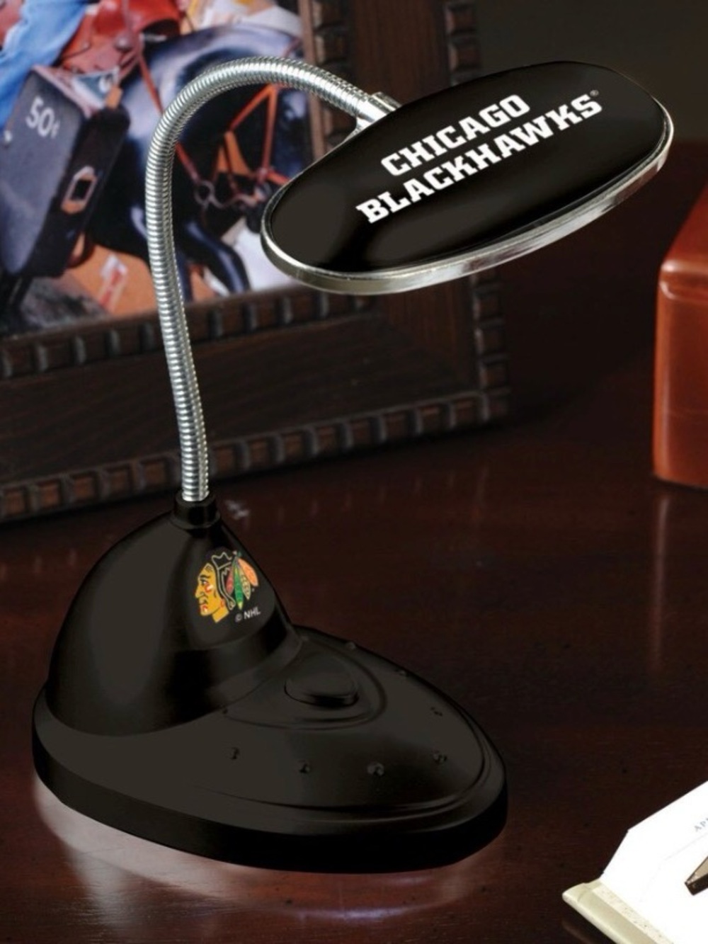 Chicago Blackhawks NHL LED Desk Lamp Flexible Neck NEW